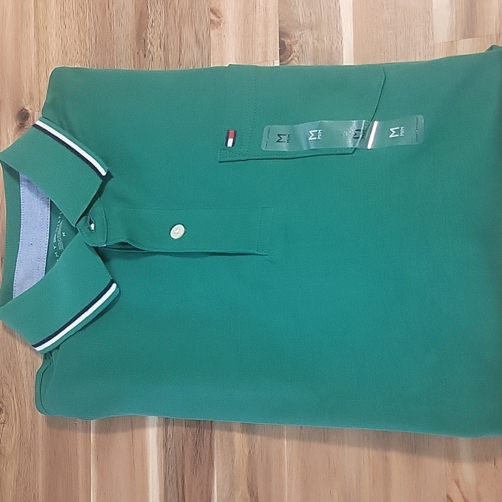 Tommy Hilfiger Classic Green Polo for Men Size M